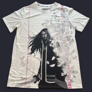 Dim Mak x Meta Threads Men's Steve Aoki‎ Neon Future White Graphic T-Shirt XL